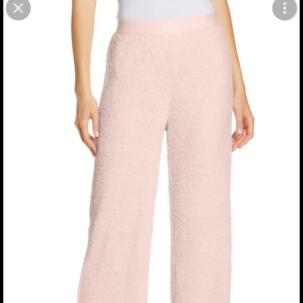 Pink Fuzzy CK1 Lounge Pants - size S - like new - Picture 1 of 7